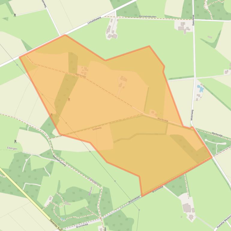 Kaart van postcodegebied 7151NT.