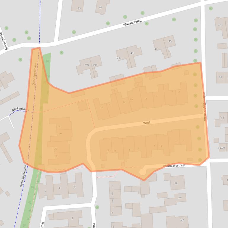 Kaart van postcodegebied 7151VG.