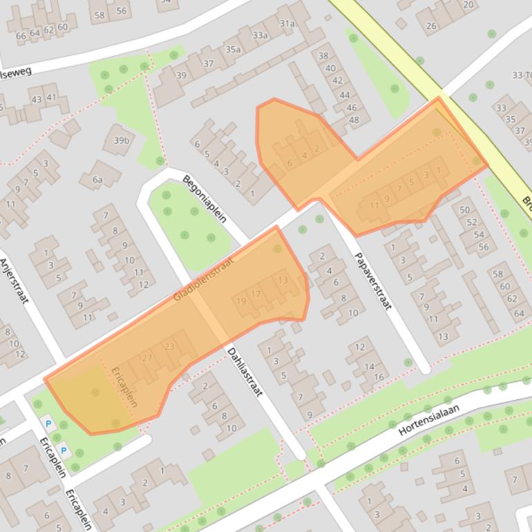 Kaart van postcodegebied 7151WE.