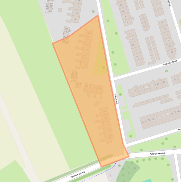 Kaart van postcodegebied 7151WS.