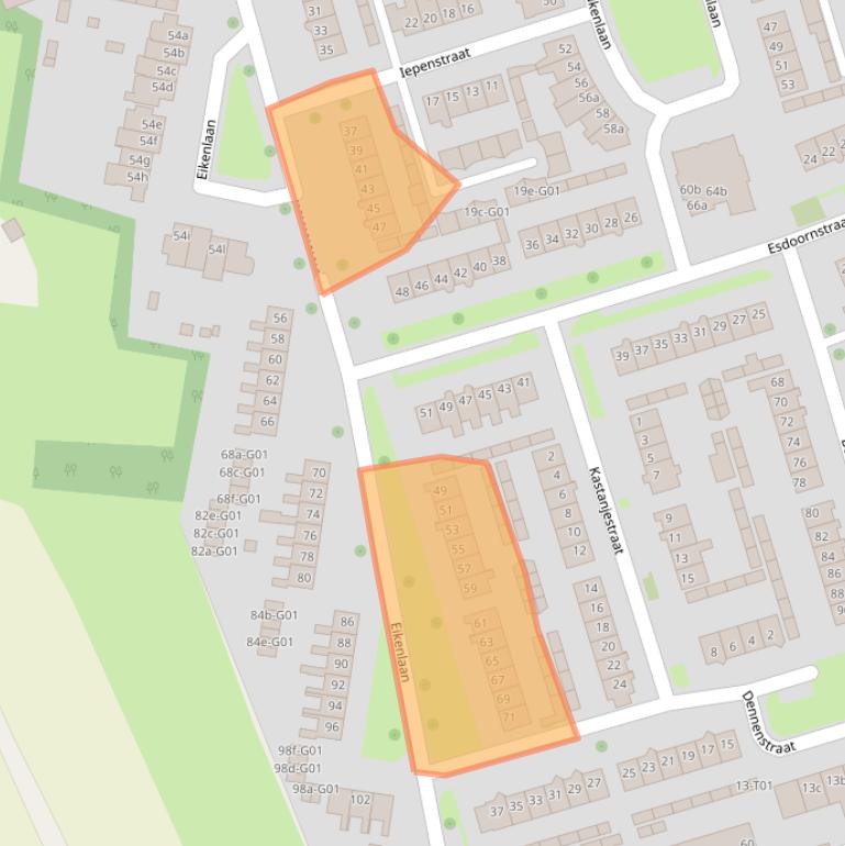 Kaart van postcodegebied 7151WX.