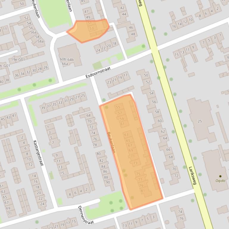 Kaart van postcodegebied 7151XK.