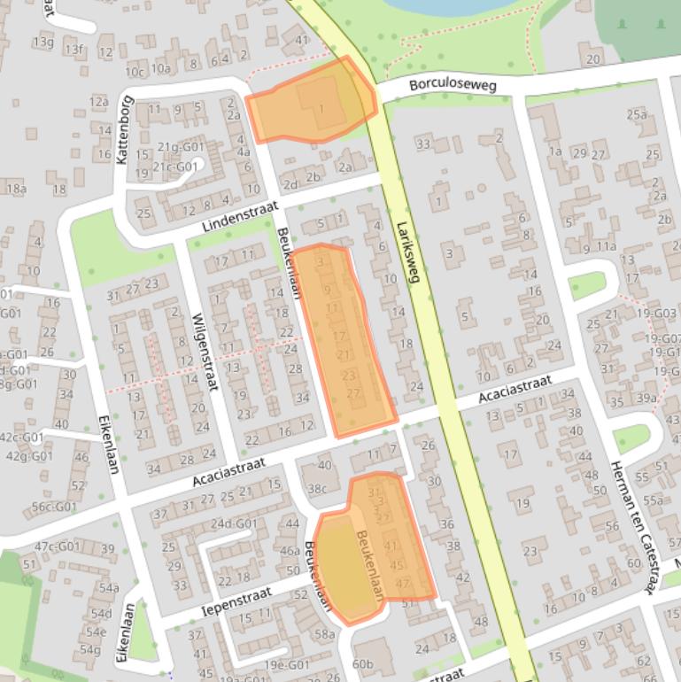 Kaart van postcodegebied 7151XL.