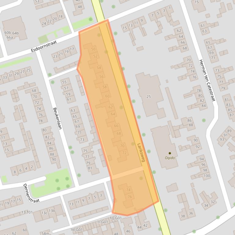 Kaart van postcodegebied 7151XS.