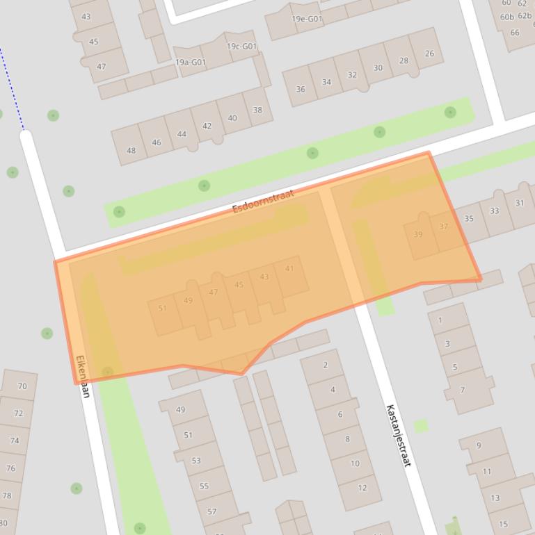 Kaart van postcodegebied 7151ZB.