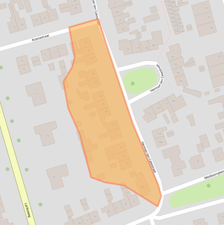 Kaart van postcodegebied 7151ZE.