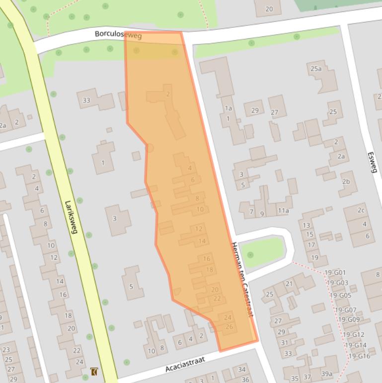 Kaart van postcodegebied 7151ZG.