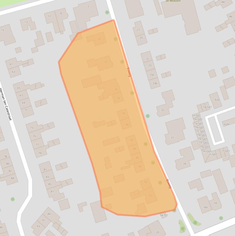 Kaart van postcodegebied 7151ZL.