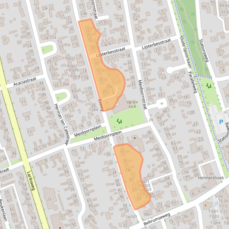 Kaart van postcodegebied 7151ZN.
