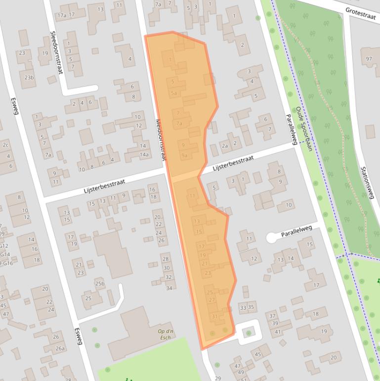 Kaart van postcodegebied 7151ZW.