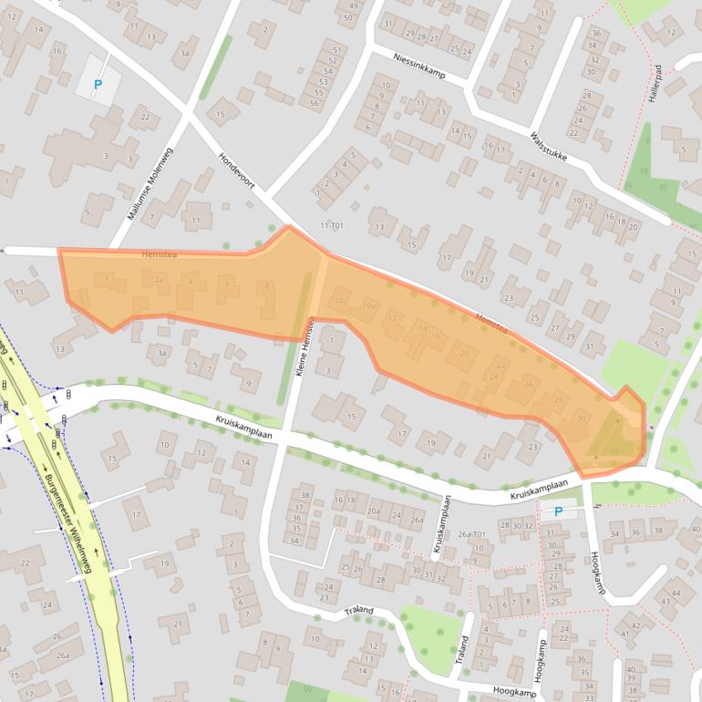 Kaart van postcodegebied 7152BE.