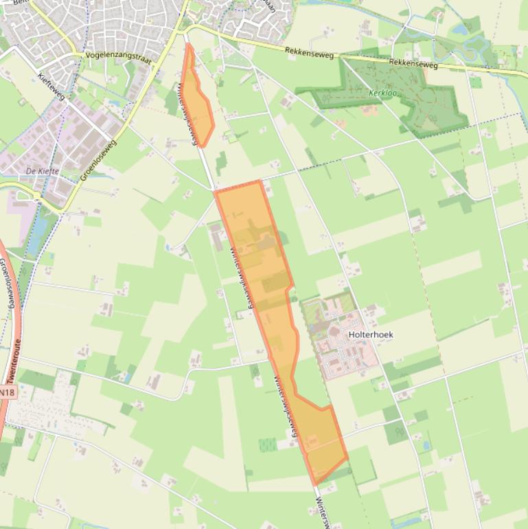 Kaart van postcodegebied 7152BV.