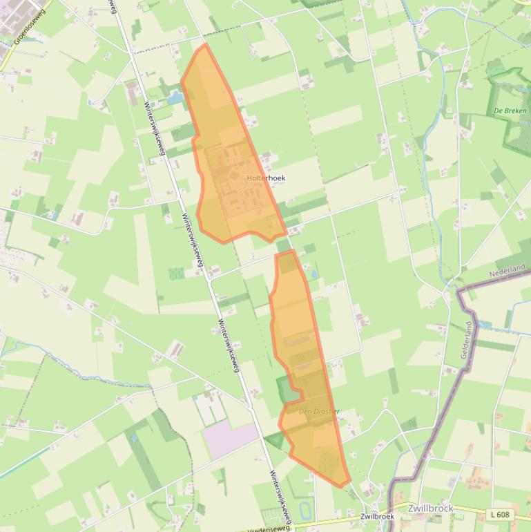 Kaart van postcodegebied 7152CK.