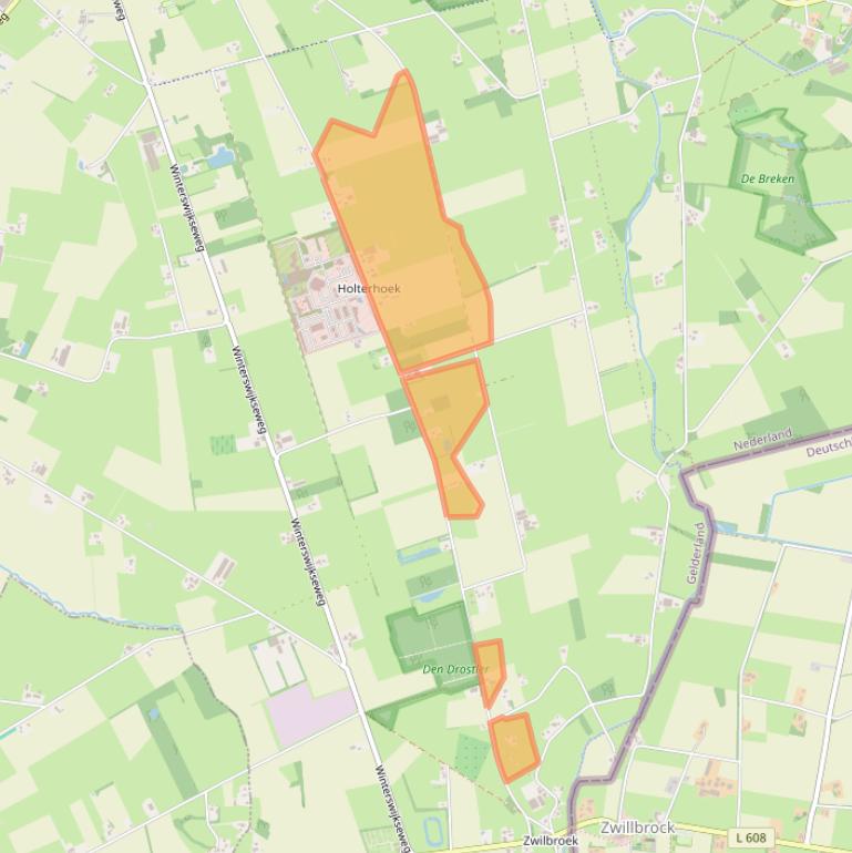 Kaart van postcodegebied 7152CL.