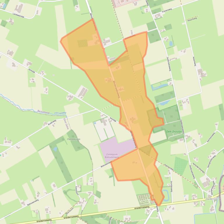 Kaart van postcodegebied 7152CX.