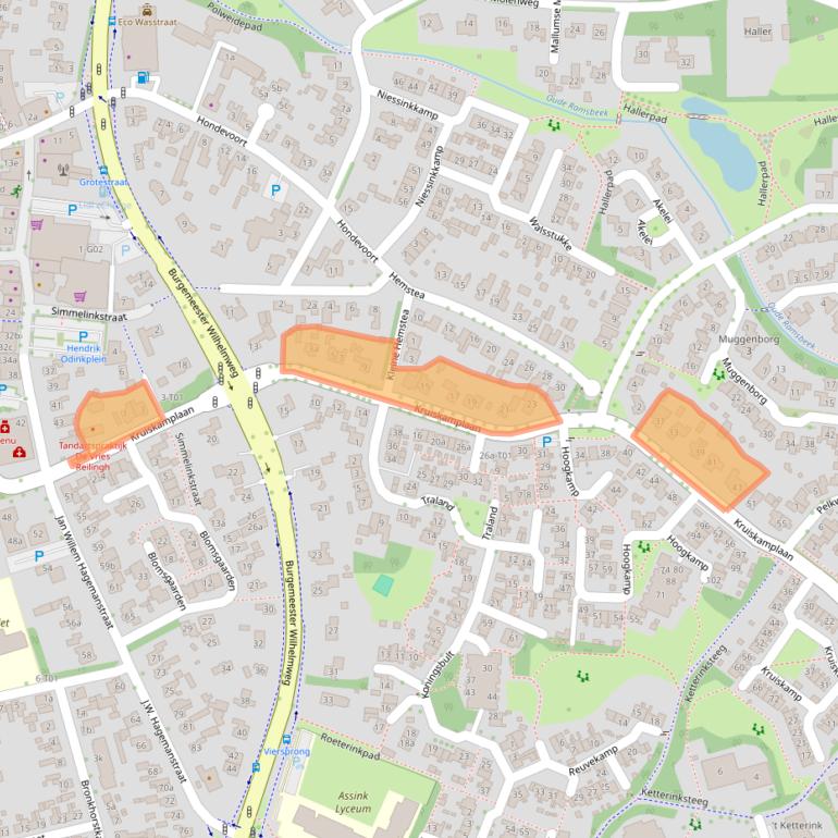 Kaart van postcodegebied 7152GA.