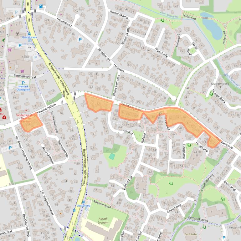 Kaart van postcodegebied 7152GB.