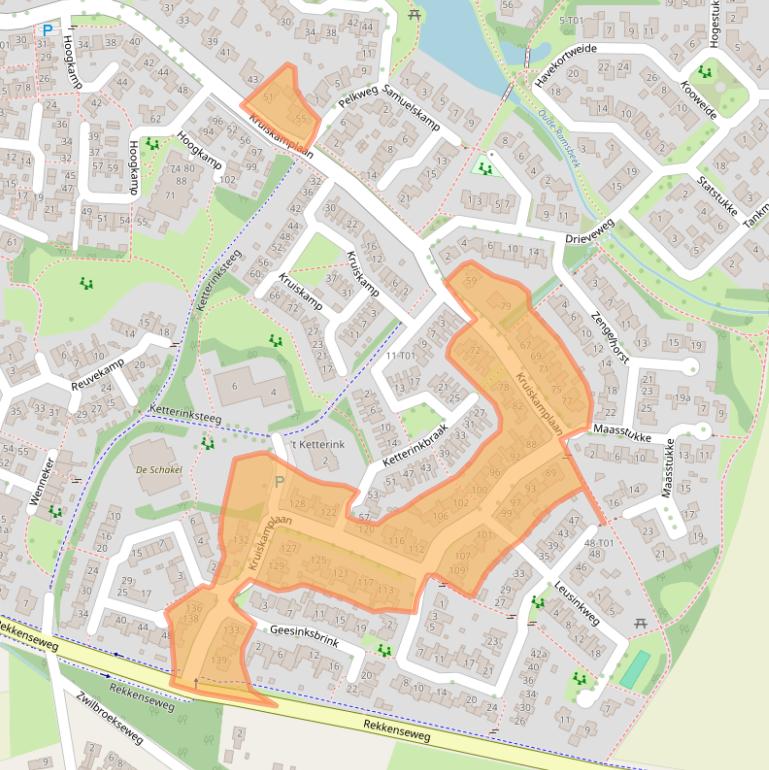 Kaart van postcodegebied 7152GC.