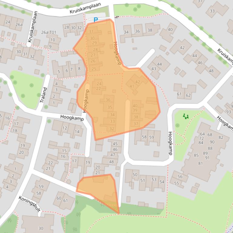 Kaart van postcodegebied 7152GJ.
