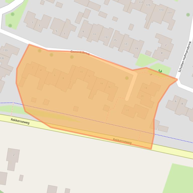 Kaart van postcodegebied 7152JL.