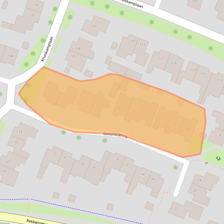 Kaart van postcodegebied 7152JM.