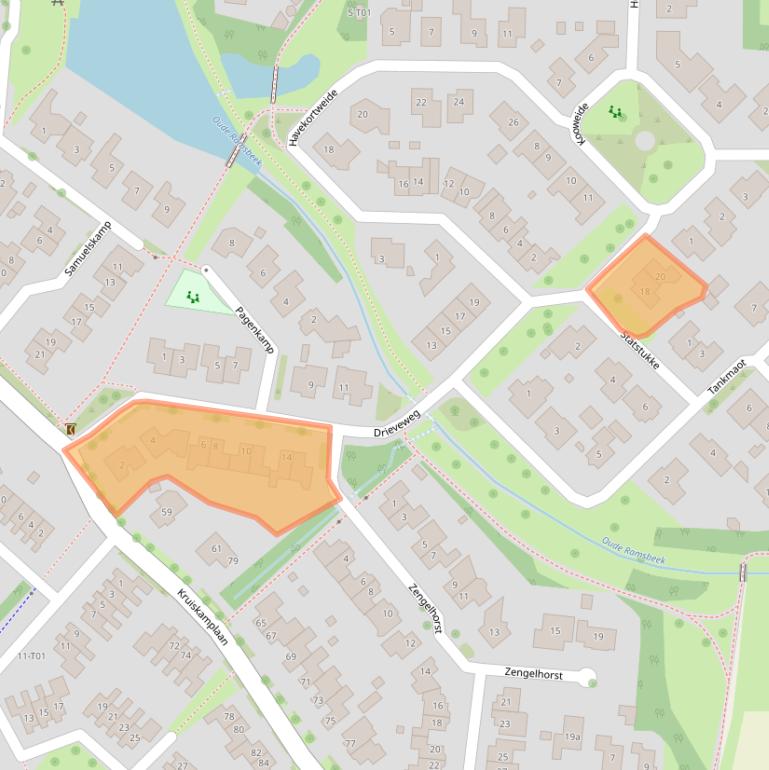 Kaart van postcodegebied 7152KB.