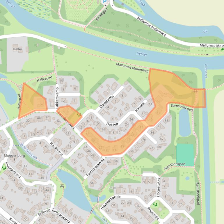 Kaart van postcodegebied 7152KR.