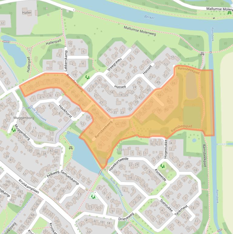 Kaart van postcodegebied 7152KS.