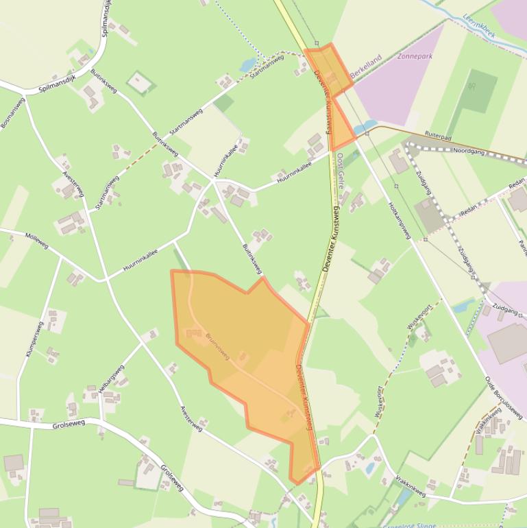 Kaart van postcodegebied 7156JA.