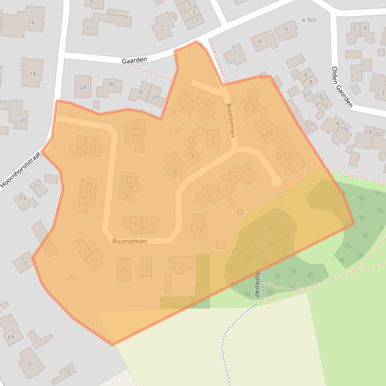 Kaart van postcodegebied 7156JM.