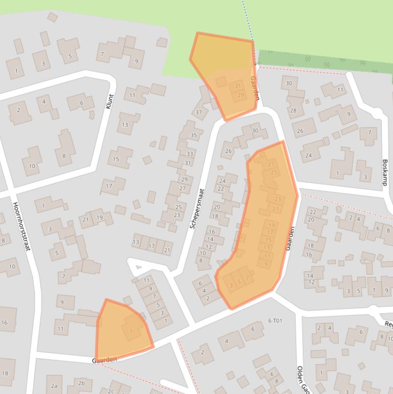 Kaart van postcodegebied 7156JV.