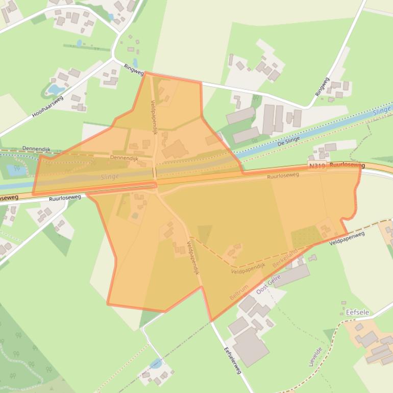 Kaart van postcodegebied 7156KA.