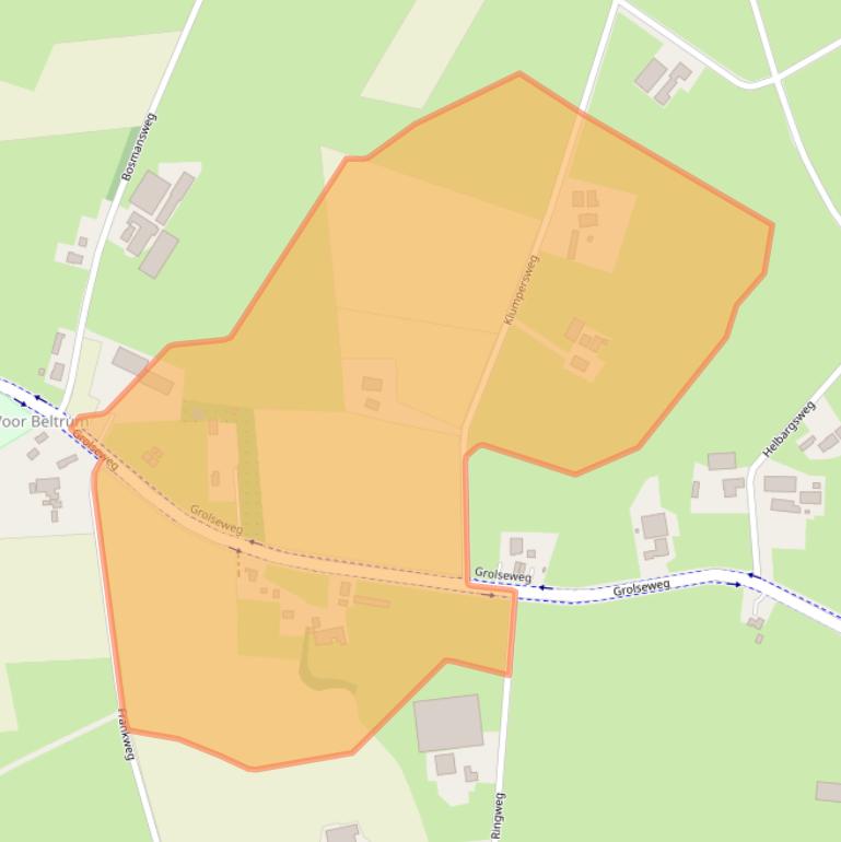 Kaart van postcodegebied 7156LB.