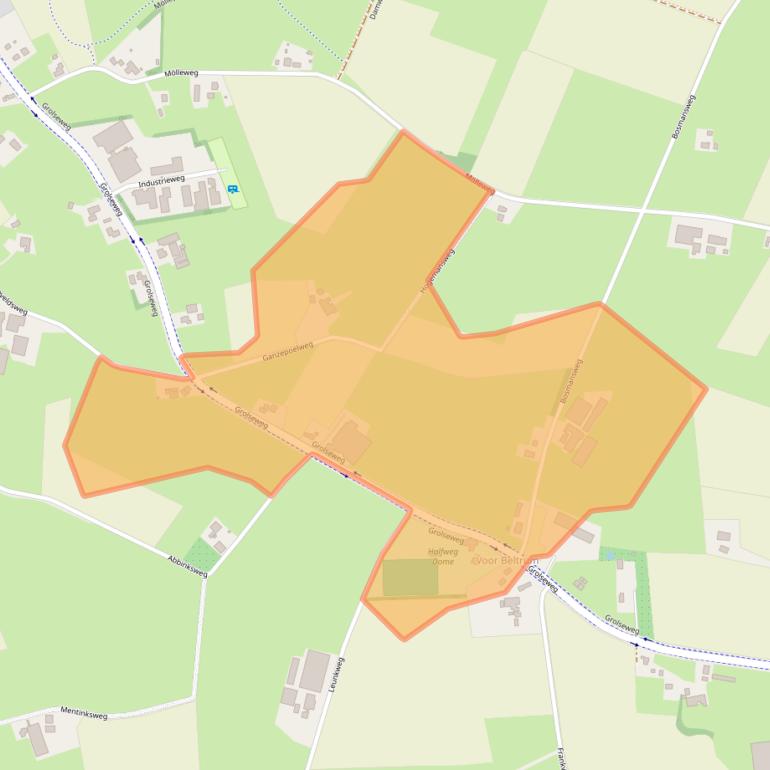 Kaart van postcodegebied 7156LC.