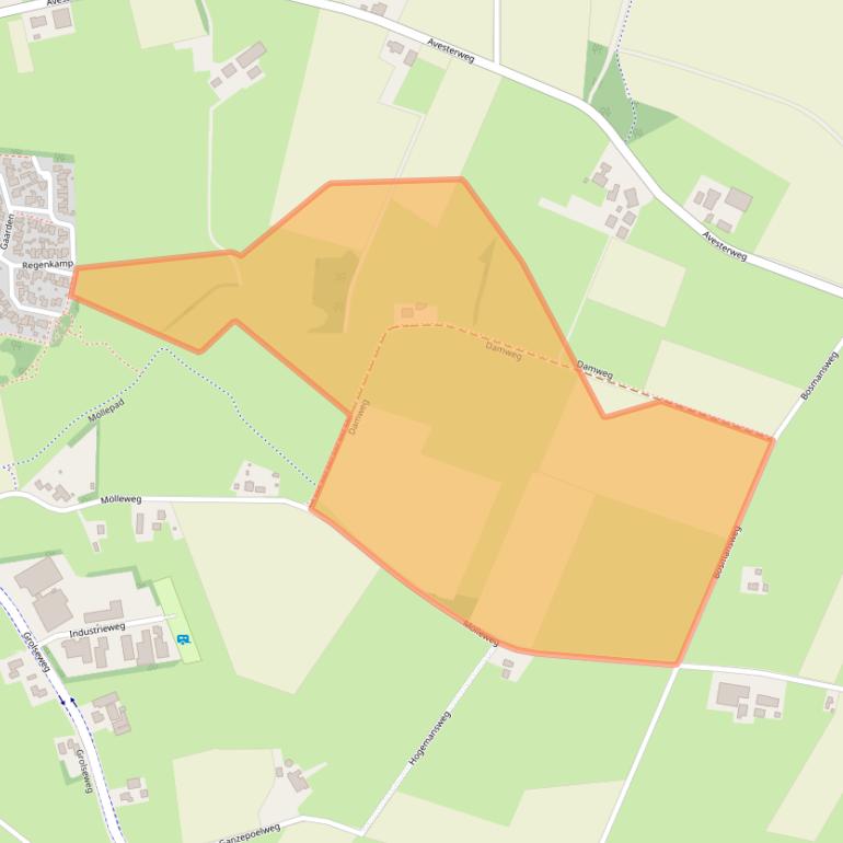 Kaart van postcodegebied 7156LH.