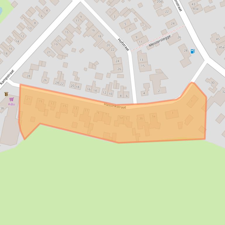 Kaart van postcodegebied 7156LX.