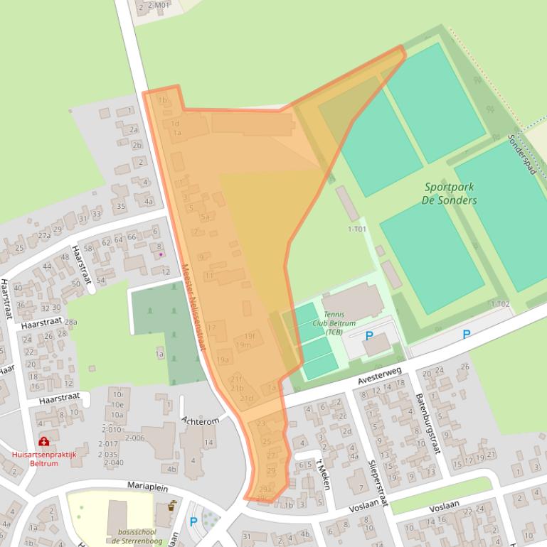 Kaart van postcodegebied 7156MA.