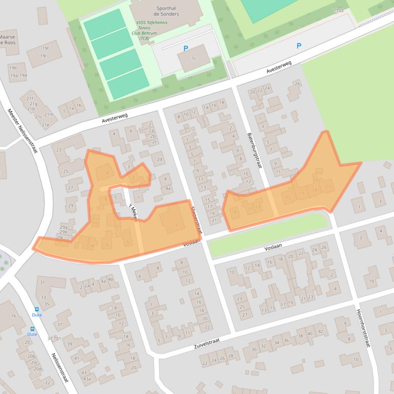 Kaart van postcodegebied 7156MN.