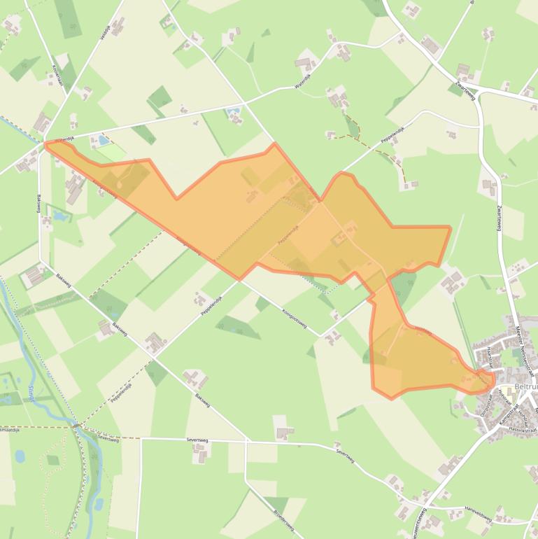 Kaart van postcodegebied 7156NJ.