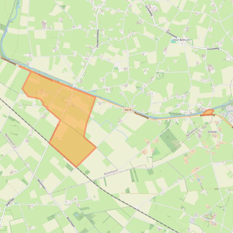 Kaart van postcodegebied 7156RC.