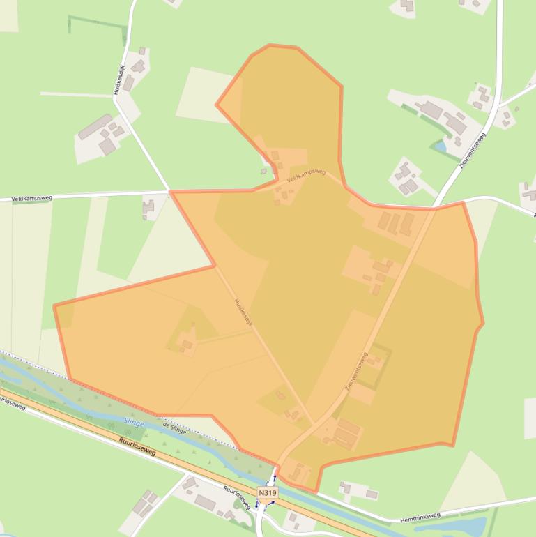 Kaart van postcodegebied 7156RE.