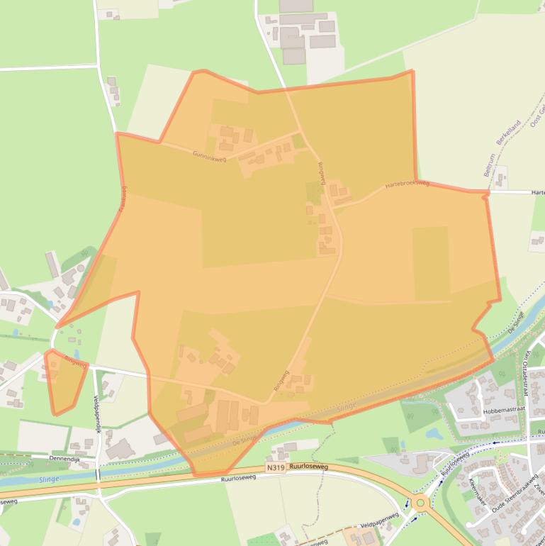 Kaart van postcodegebied 7156SH.