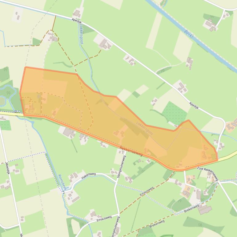 Kaart van postcodegebied 7157AB.