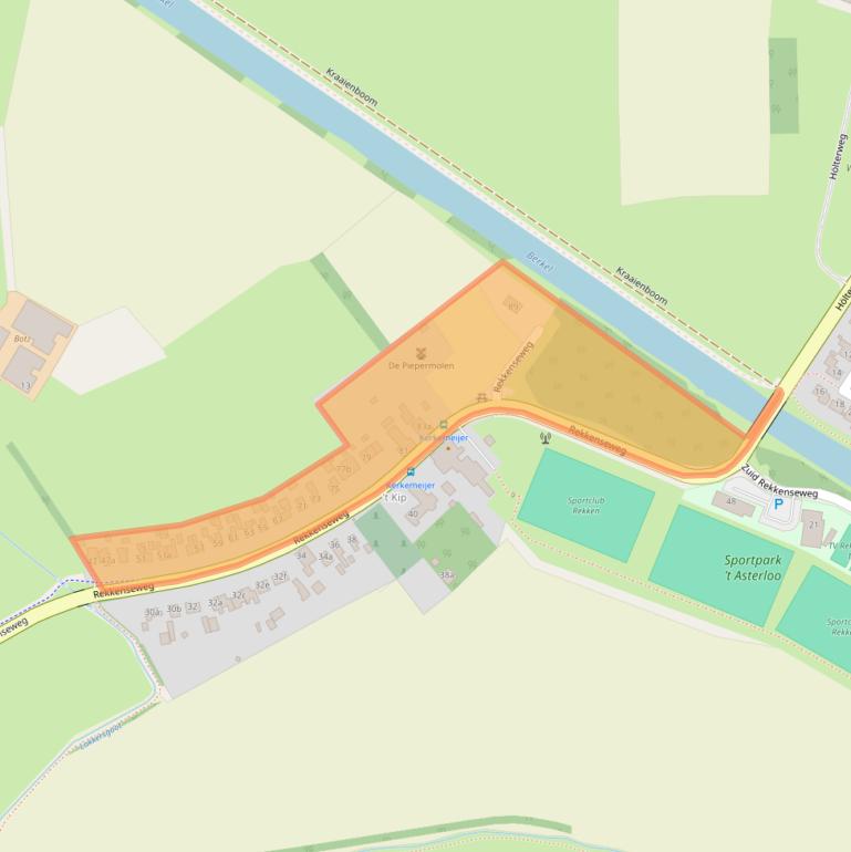 Kaart van postcodegebied 7157AC.