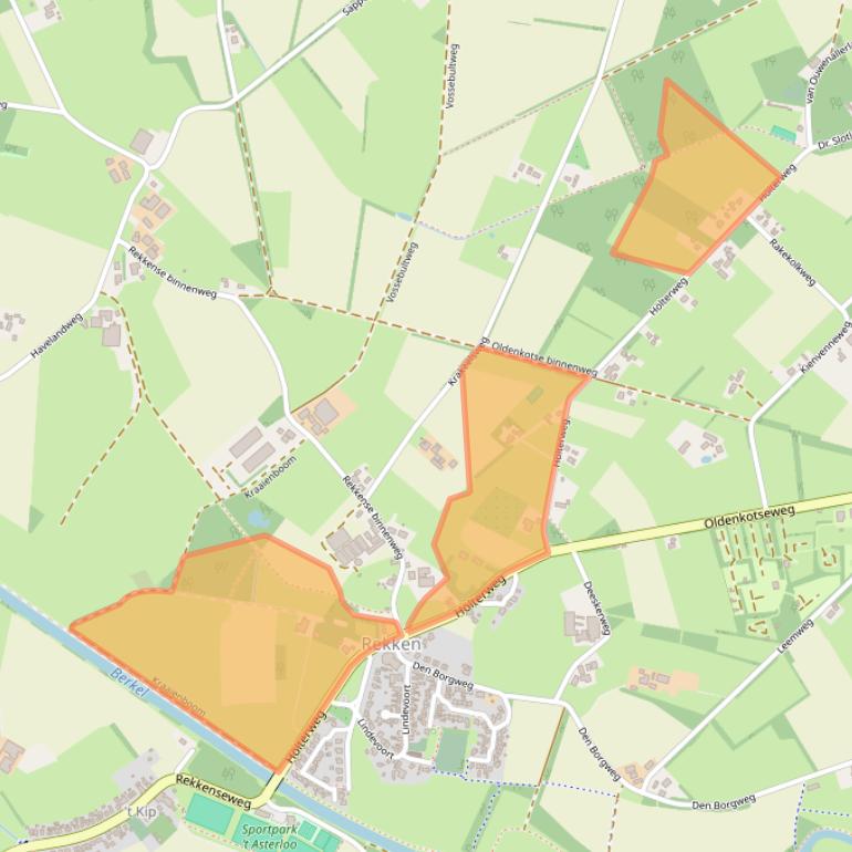 Kaart van postcodegebied 7157AG.