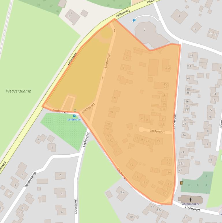 Kaart van postcodegebied 7157AK.