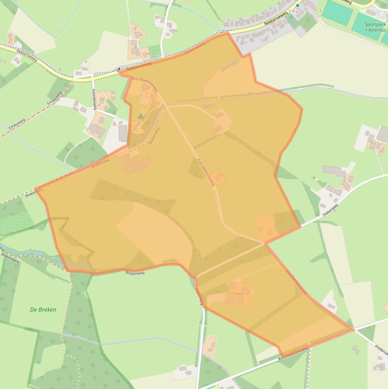 Kaart van postcodegebied 7157BB.