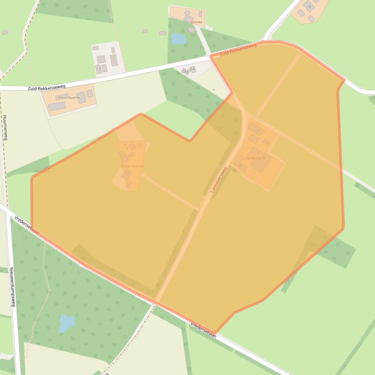 Kaart van postcodegebied 7157BH.