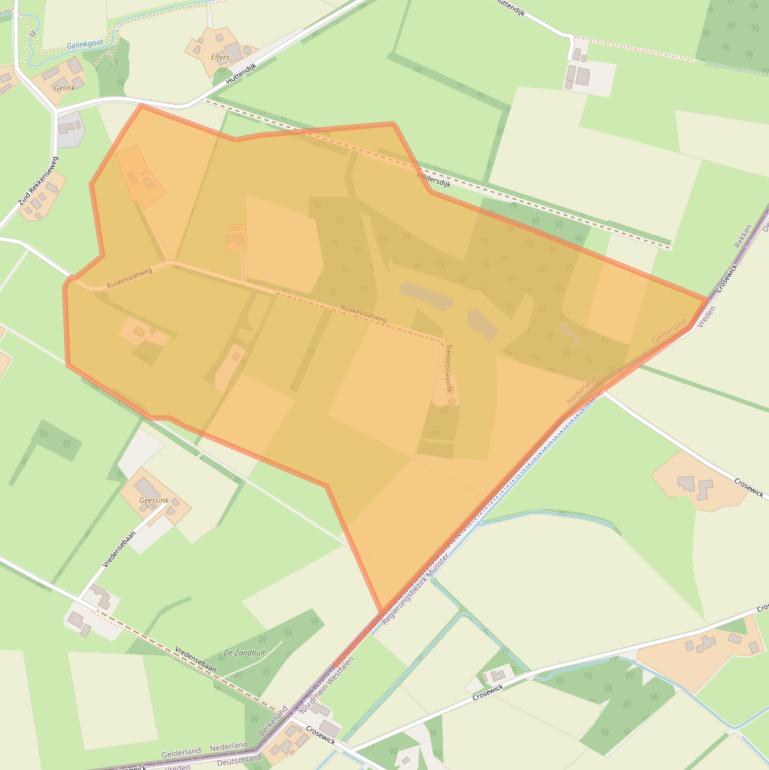 Kaart van postcodegebied 7157BK.