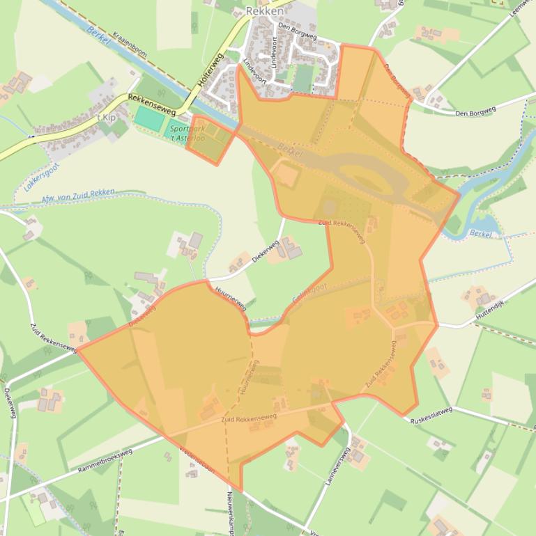 Kaart van postcodegebied 7157BL.